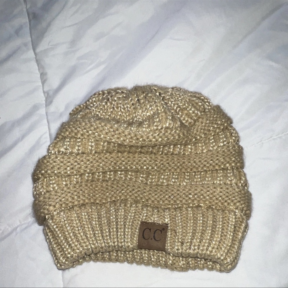 C.C Tan Knit Beanie